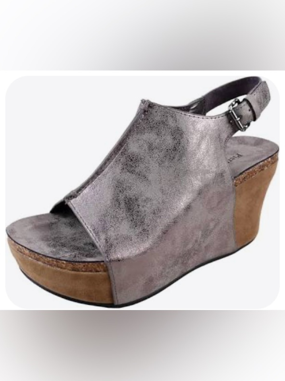 Pierre Dumas Hester-14 Women's Vegan Platform Wedge Open Toe Sandals - SZ 7.5
